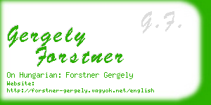 gergely forstner business card